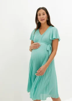 Vestido premamá con plisado