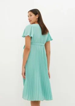 Vestido premamá con plisado