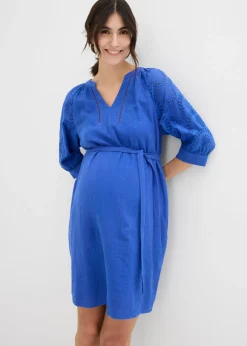 Vestido premamá de muselina de algodón puro