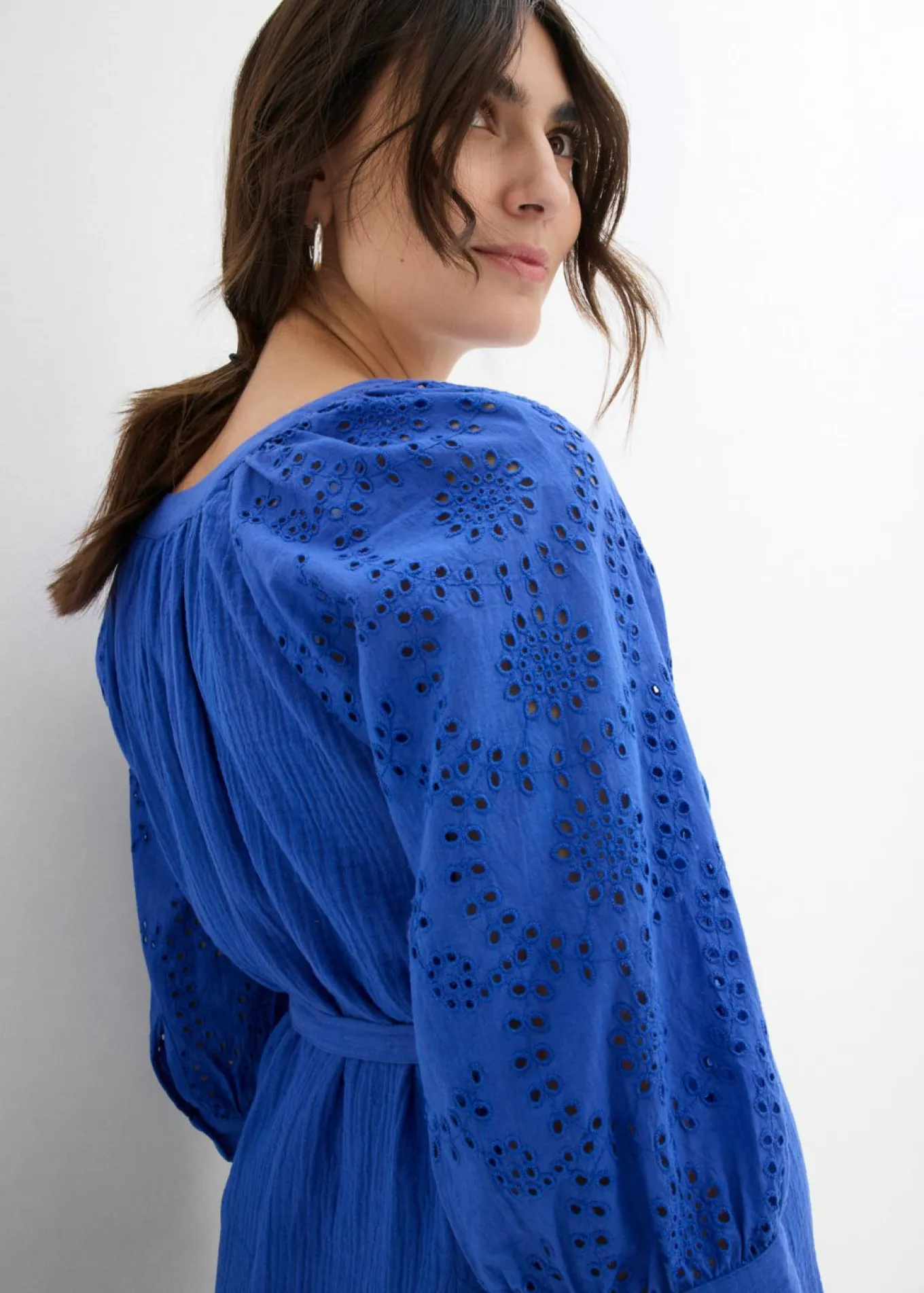 Vestido premamá de muselina de algodón puro