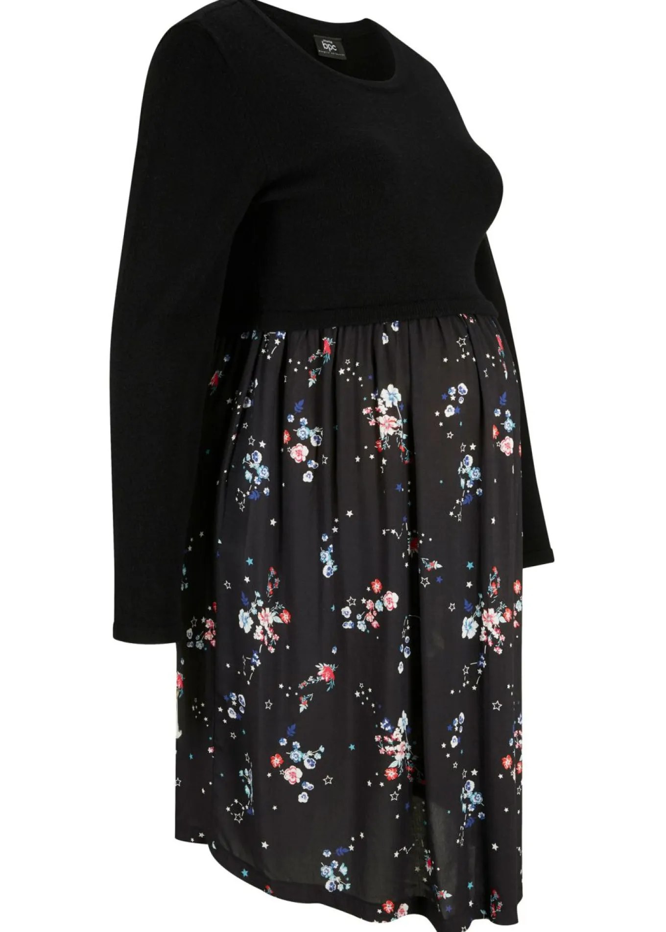 Vestido premamá de punto y viscosa