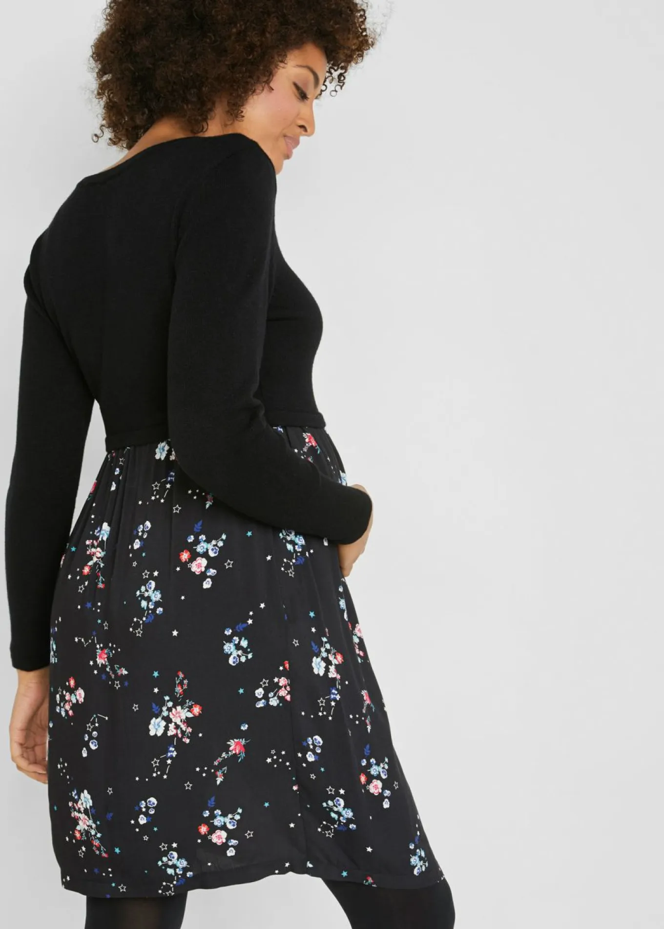 Vestido premamá de punto y viscosa
