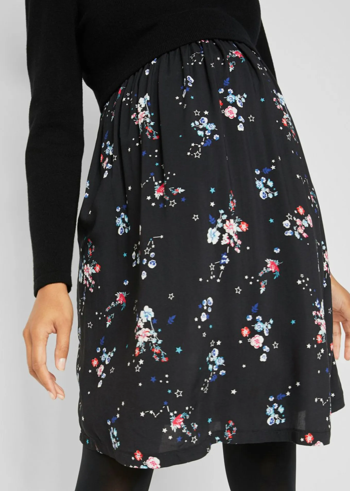 Vestido premamá de punto y viscosa
