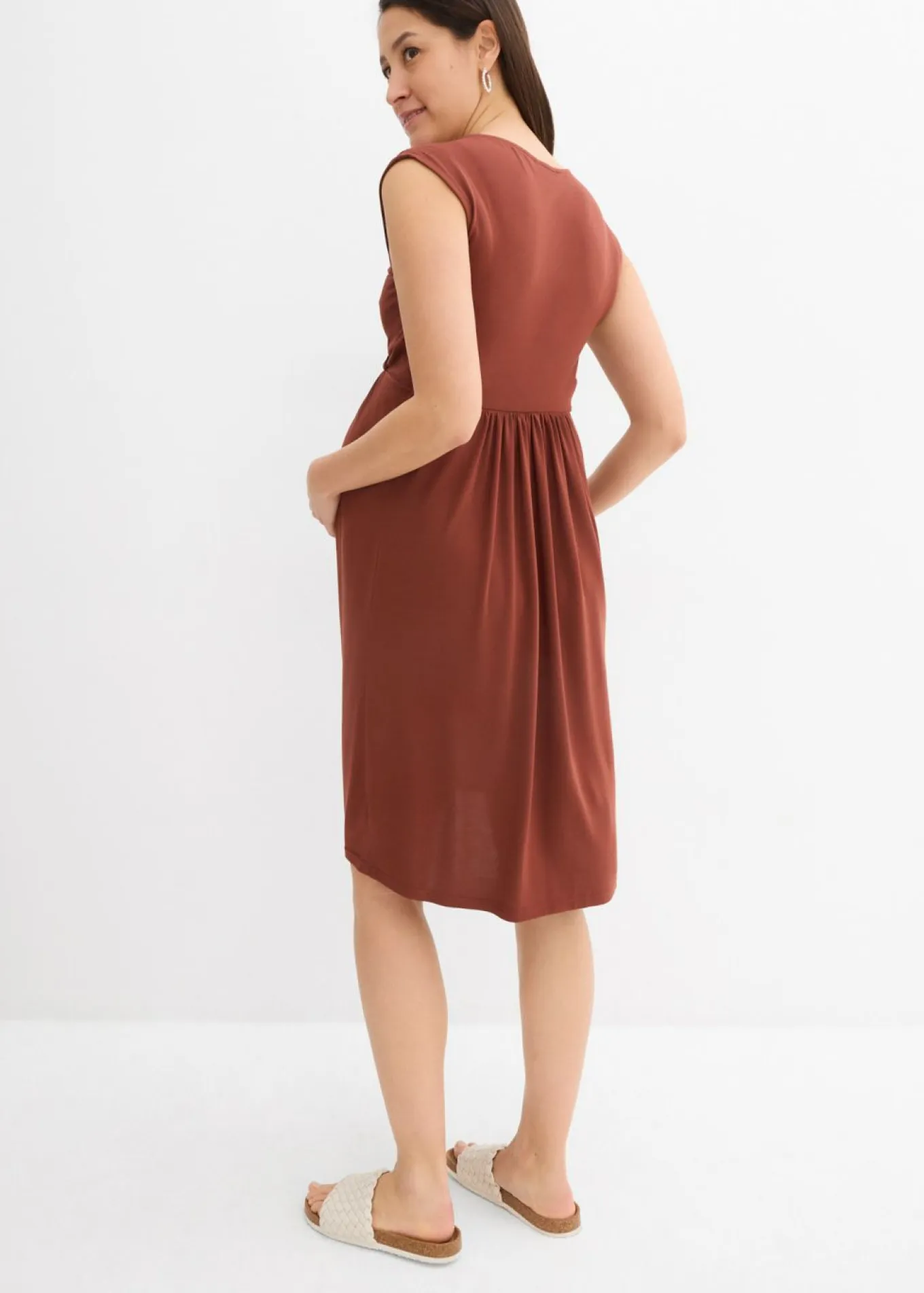 Vestido premamá/de lactancia 2 en 1 de mezcla suave de modal