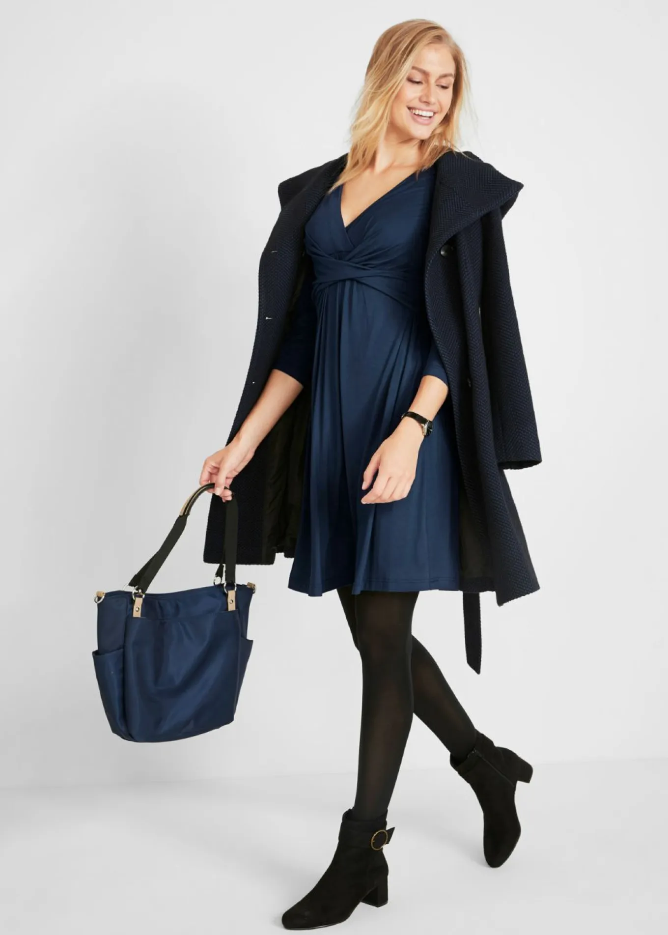 Vestido premamá/de lactancia de viscosa sostenible