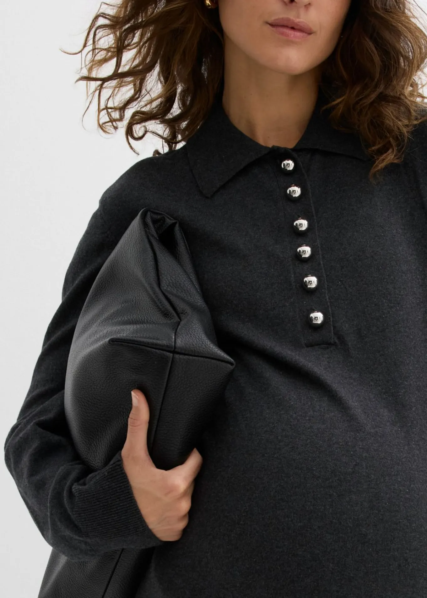 Vestido premamá/de lactancia de punto fino de algodón orgánico