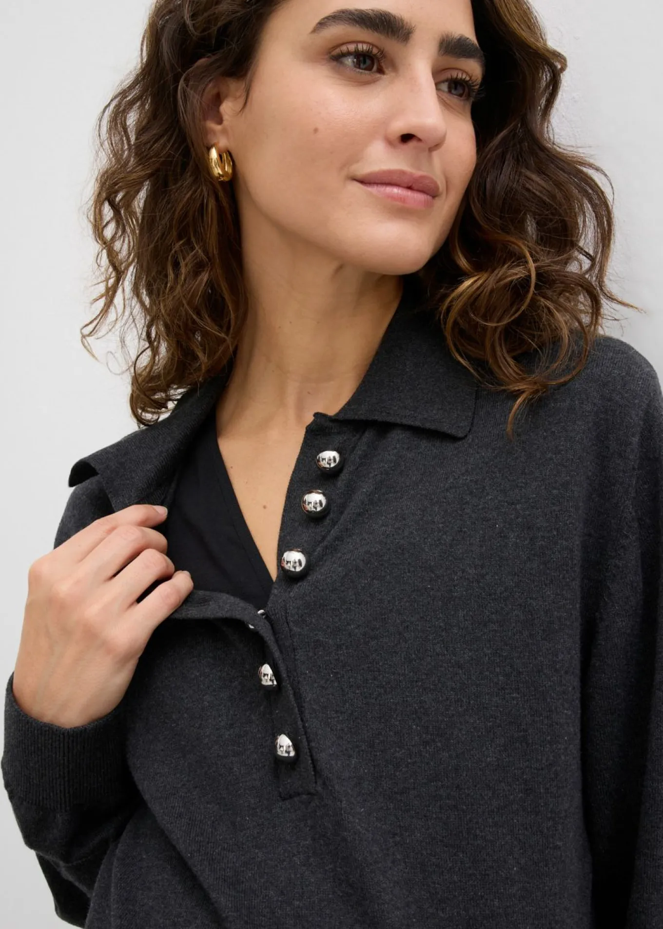Vestido premamá/de lactancia de punto fino de algodón orgánico