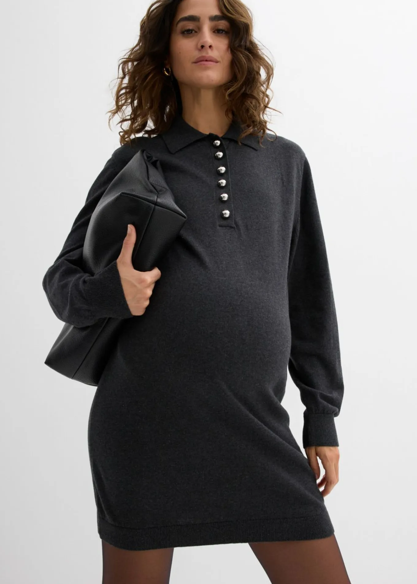 Vestido premamá/de lactancia de punto fino de algodón orgánico