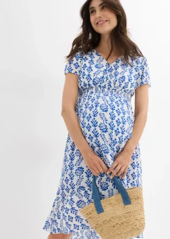Vestido premamá/de lactancia 2 en 1 de viscosa fluida