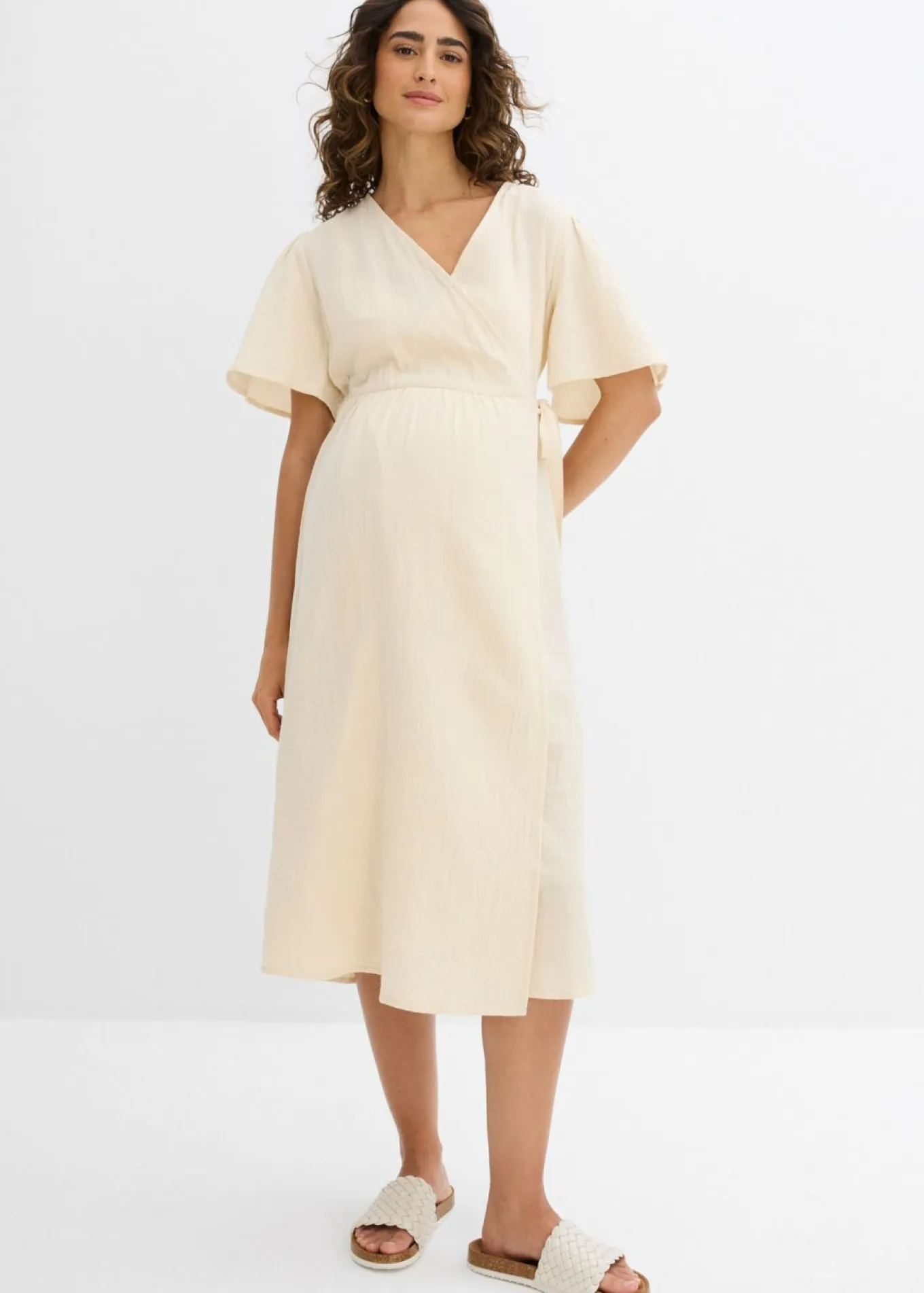Vestido premamá/de lactancia de muselina de algodón