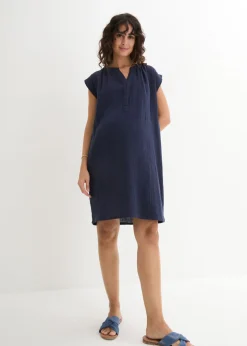 Vestido premamá/de lactancia 2 en 1 de muselina de algodón