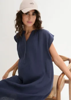 Vestido premamá/de lactancia 2 en 1 de muselina de algodón