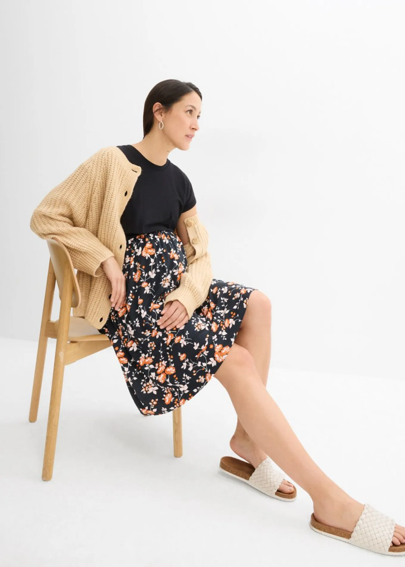 Vestido premamá/de lactancia con bolsillos