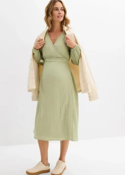 Vestido premamá/de lactancia 2 en 1 de muselina de algodón