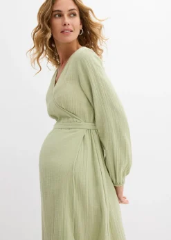 Vestido premamá/de lactancia 2 en 1 de muselina de algodón