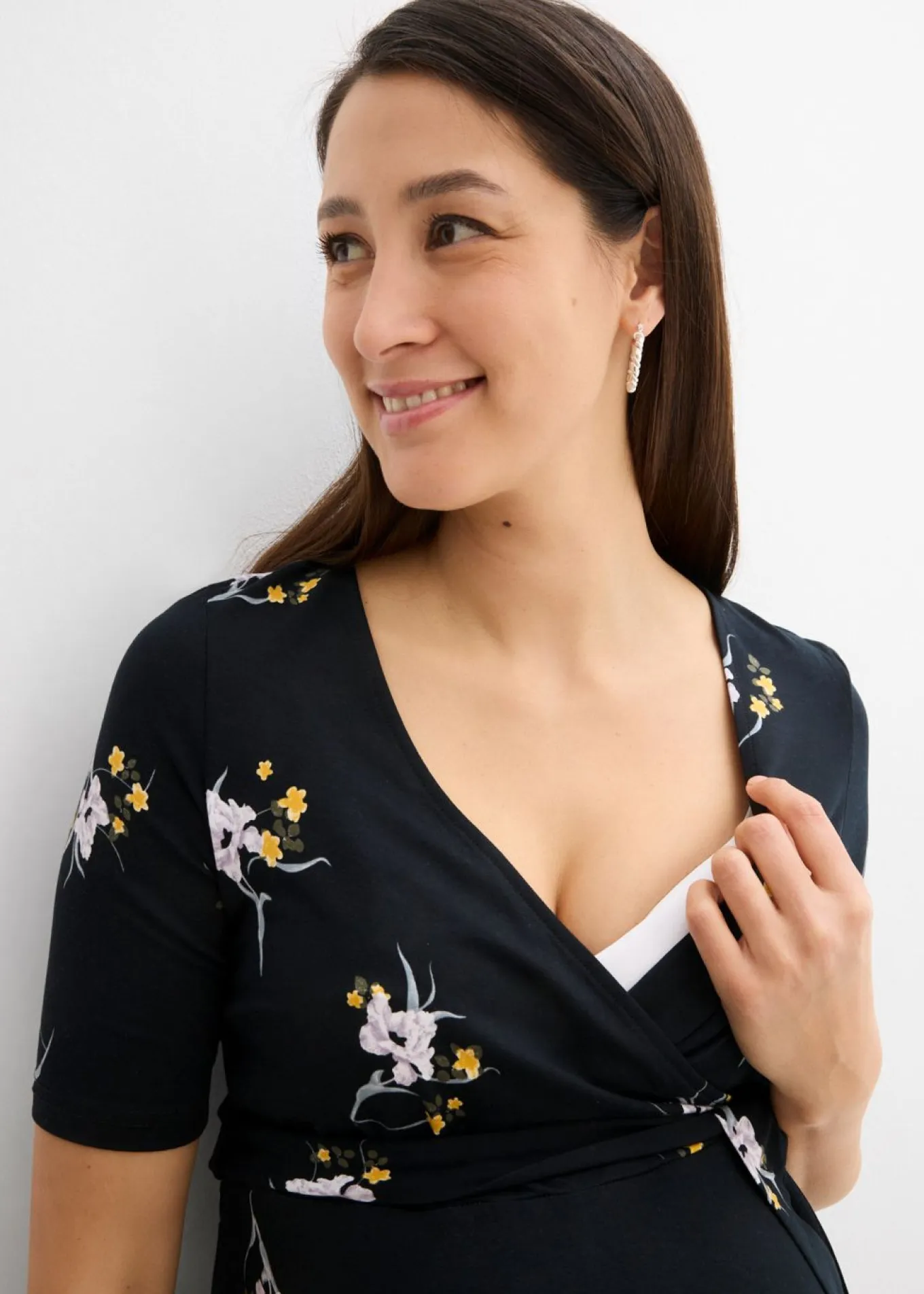 Vestido premamá/de lactancia de viscosa suave