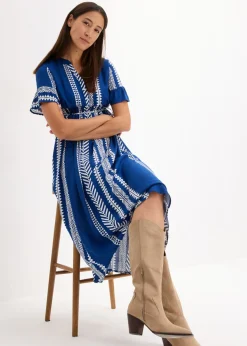 Vestido premamá/de lactancia 2 en 1 de viscosa fluida