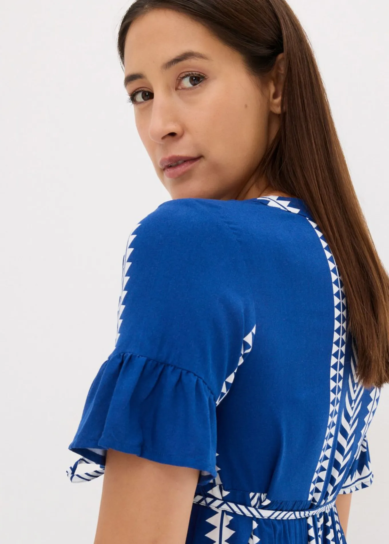 Vestido premamá/de lactancia 2 en 1 de viscosa fluida