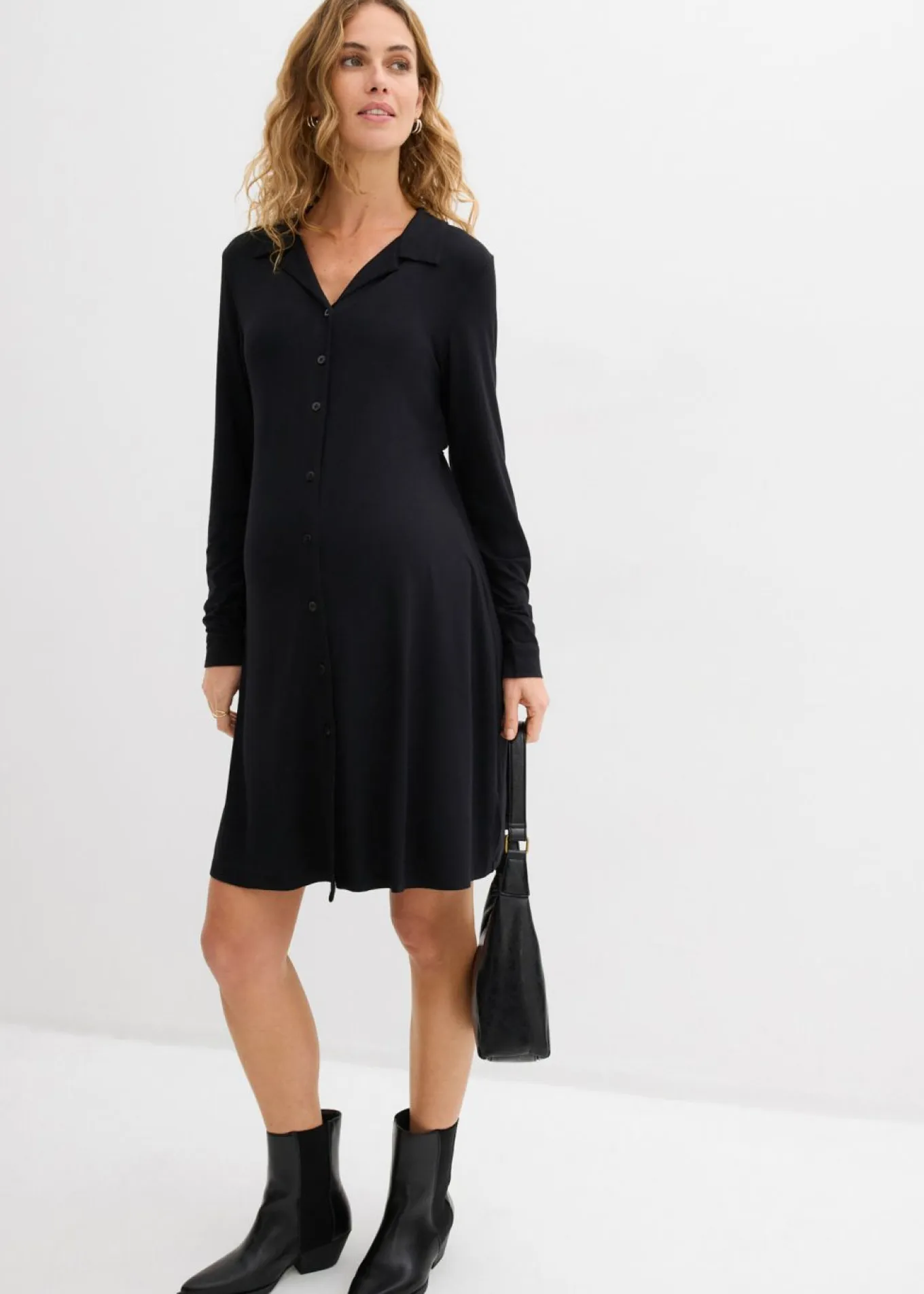 Vestido premamá/de lactancia 2 en 1 de punto de viscosa
