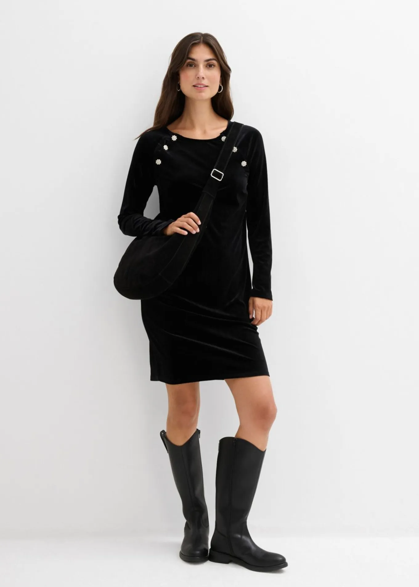 Vestido premamá/de lactancia 2 en 1 de terciopelo suave