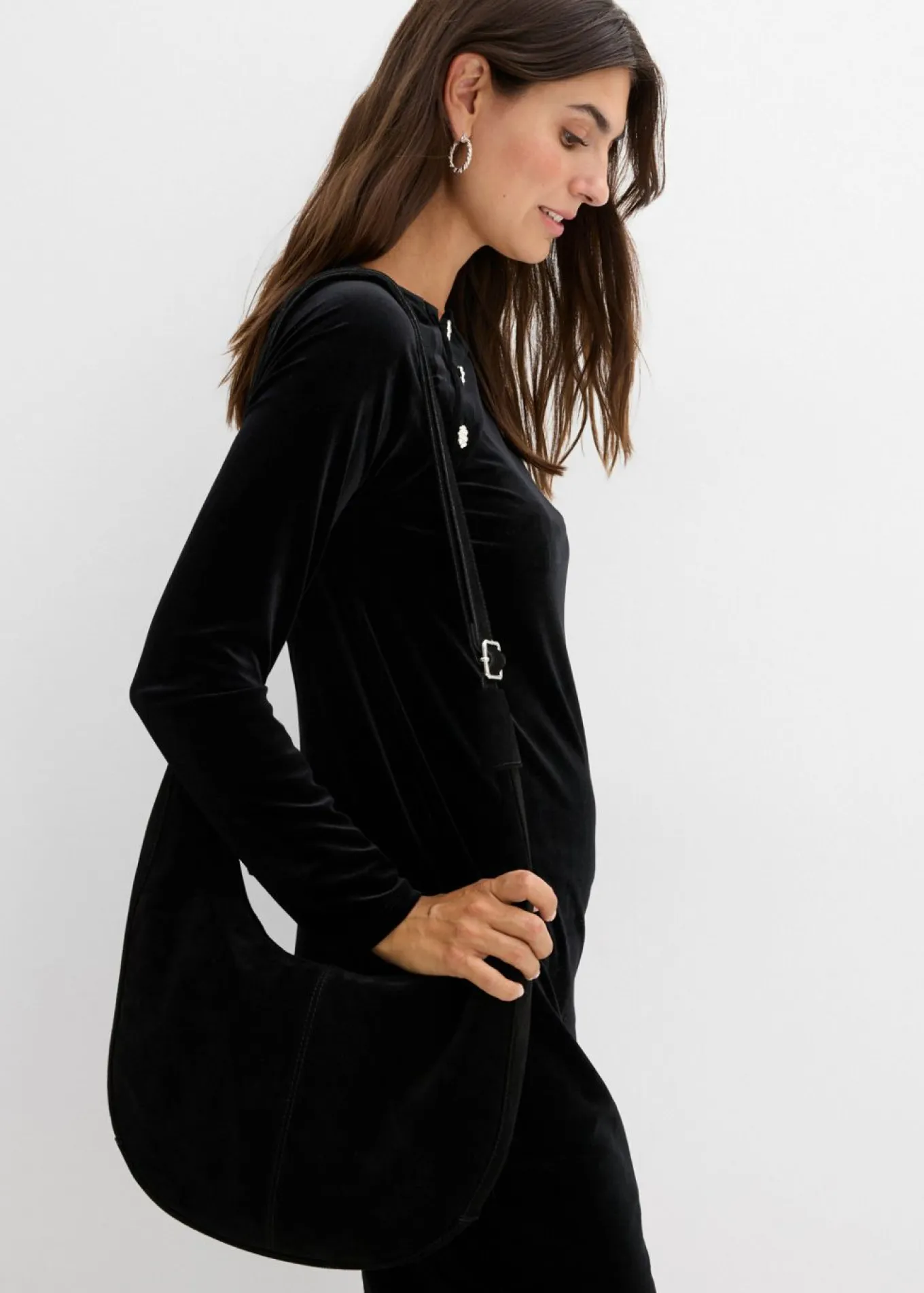 Vestido premamá/de lactancia 2 en 1 de terciopelo suave