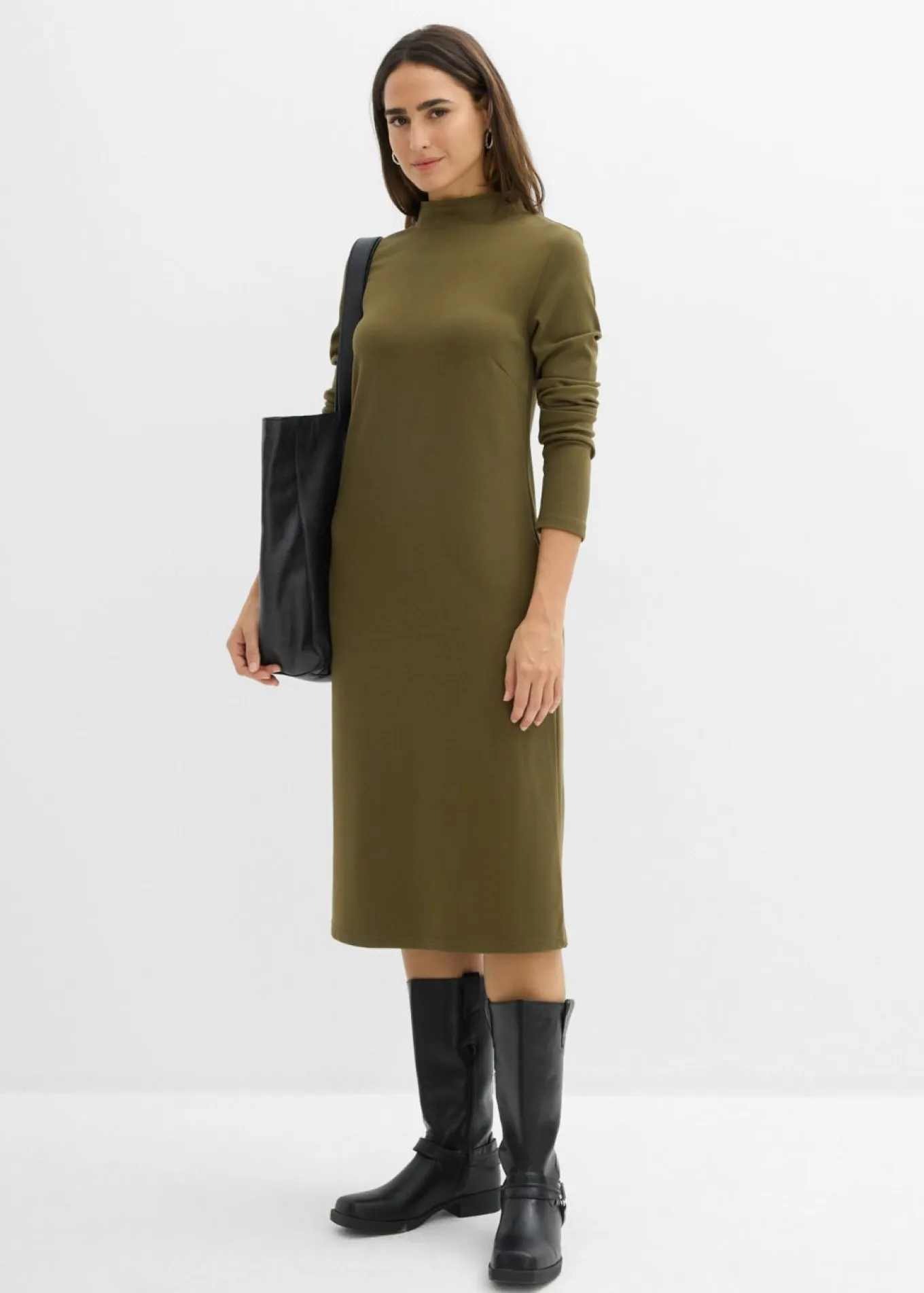 Vestido Punto di Roma con cuello alto