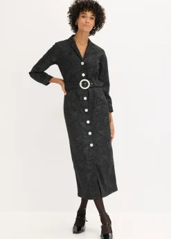 Vestido tipo americana con falda acampanada