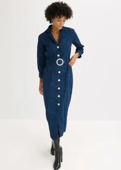 Vestido tipo americana con falda acampanada