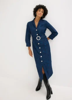 Vestido tipo americana con falda acampanada