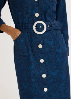 Vestido tipo americana con falda acampanada