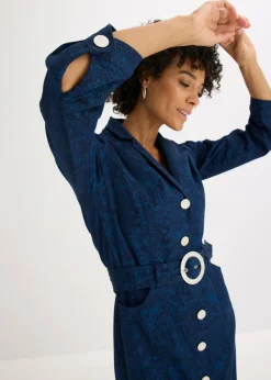 Vestido tipo americana con falda acampanada