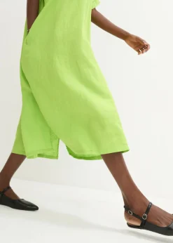 Vestido tipo caftán de lino puro