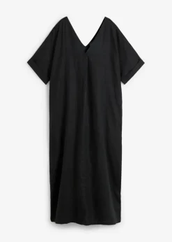 Vestido tipo caftán de lino puro