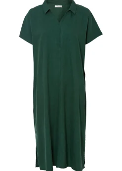 Vestido tipo caftán de mezcla ligera de viscosa y lino