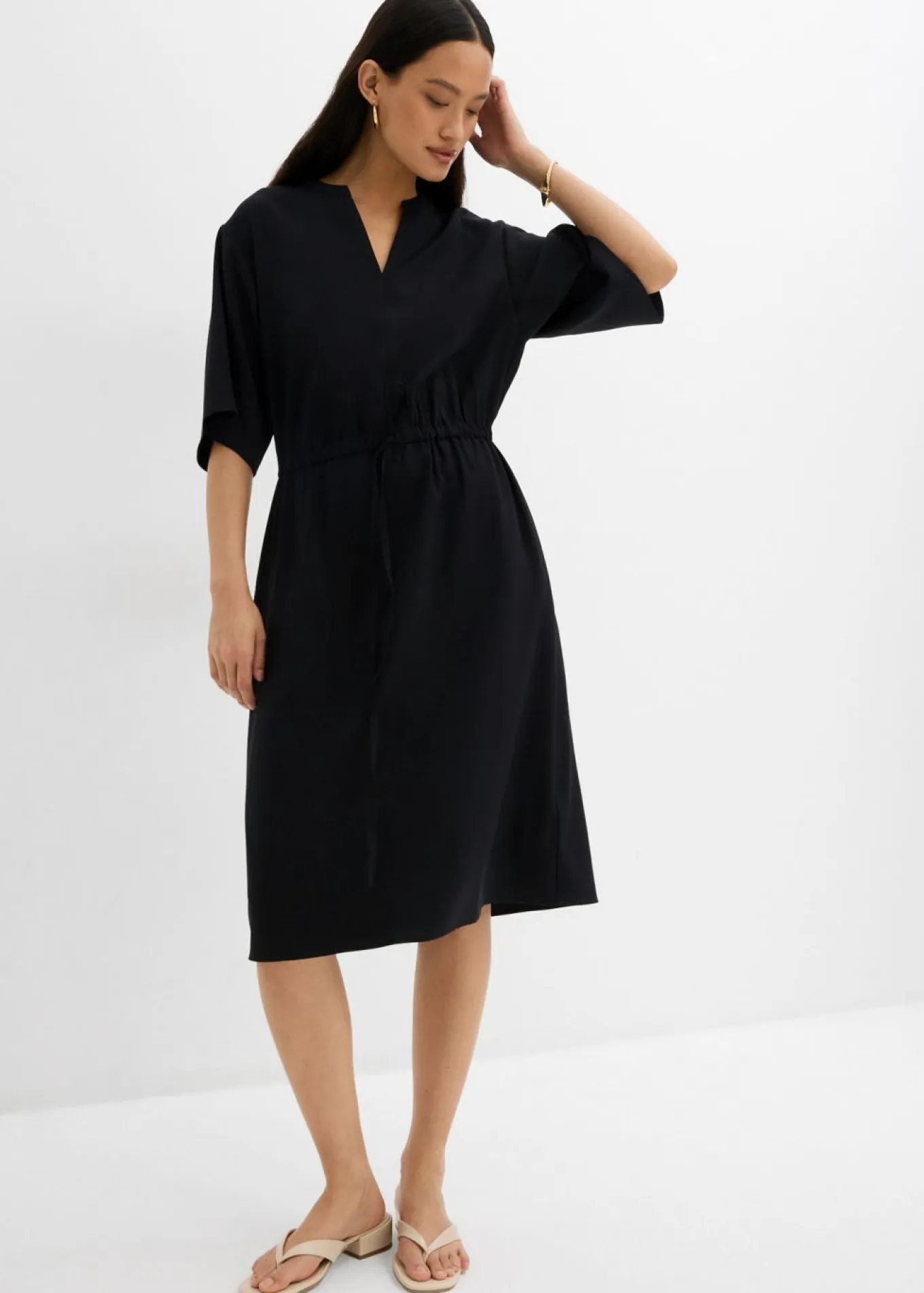 Vestido tipo caftán de viscosa fina