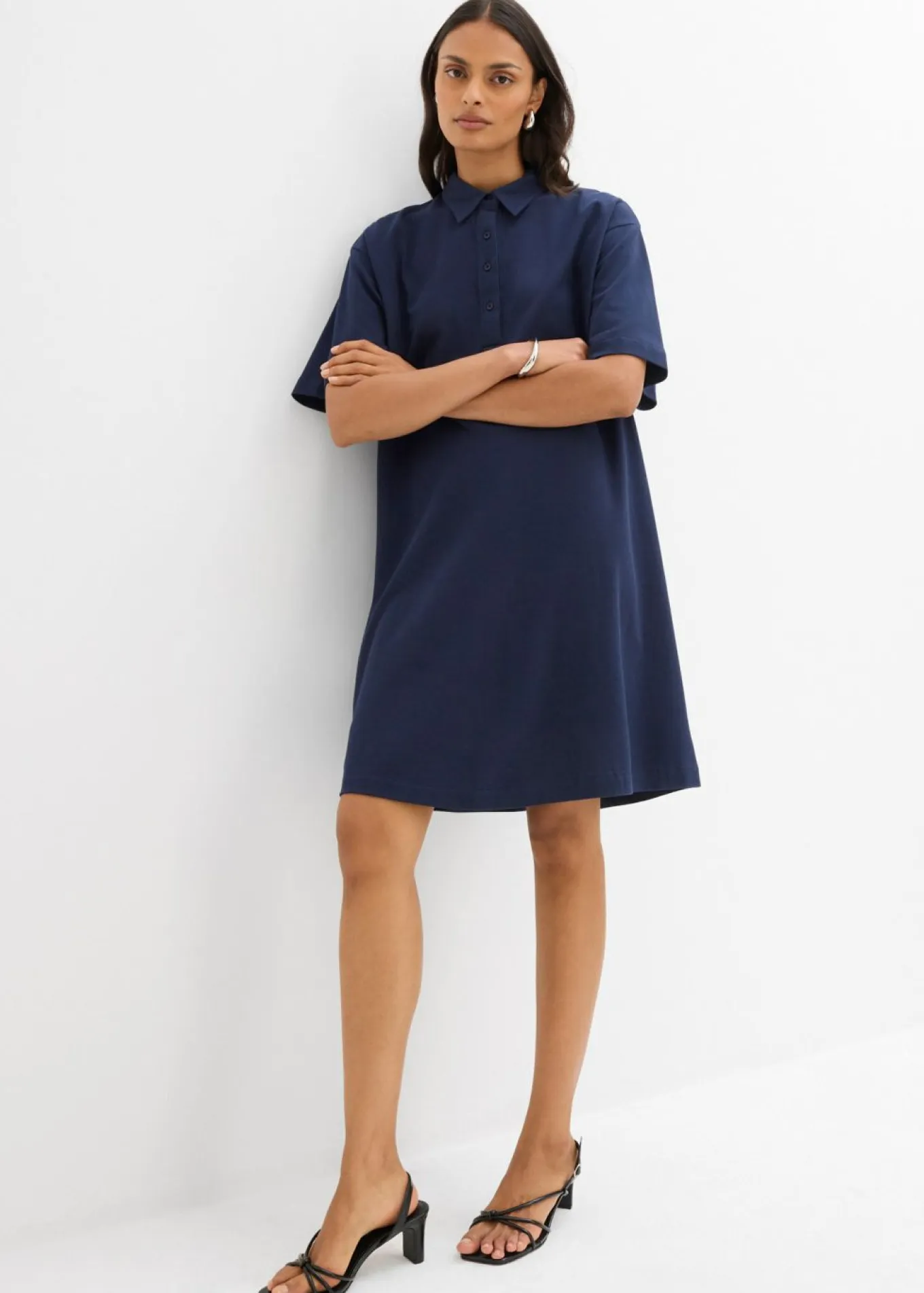 Vestido tipo polo de algodón puro
