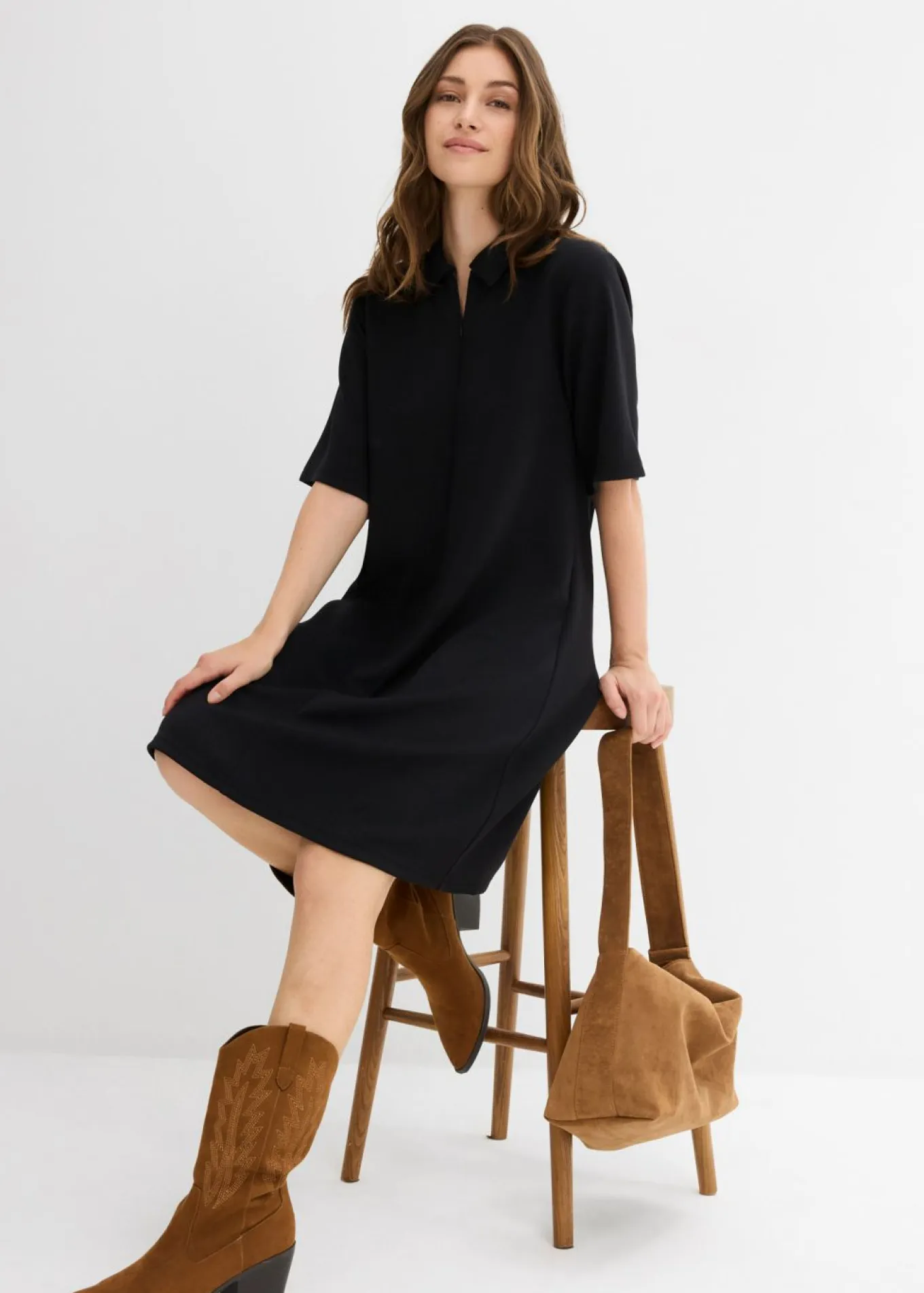 Vestido tipo polo de neopreno suave