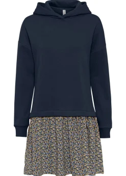 Vestido tipo sudadera con aspecto 2 en 1