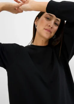 Vestido tipo sudadera con mangas abullonadas