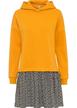 Vestido tipo sudadera con aspecto 2 en 1