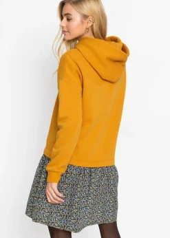 Vestido tipo sudadera con aspecto 2 en 1