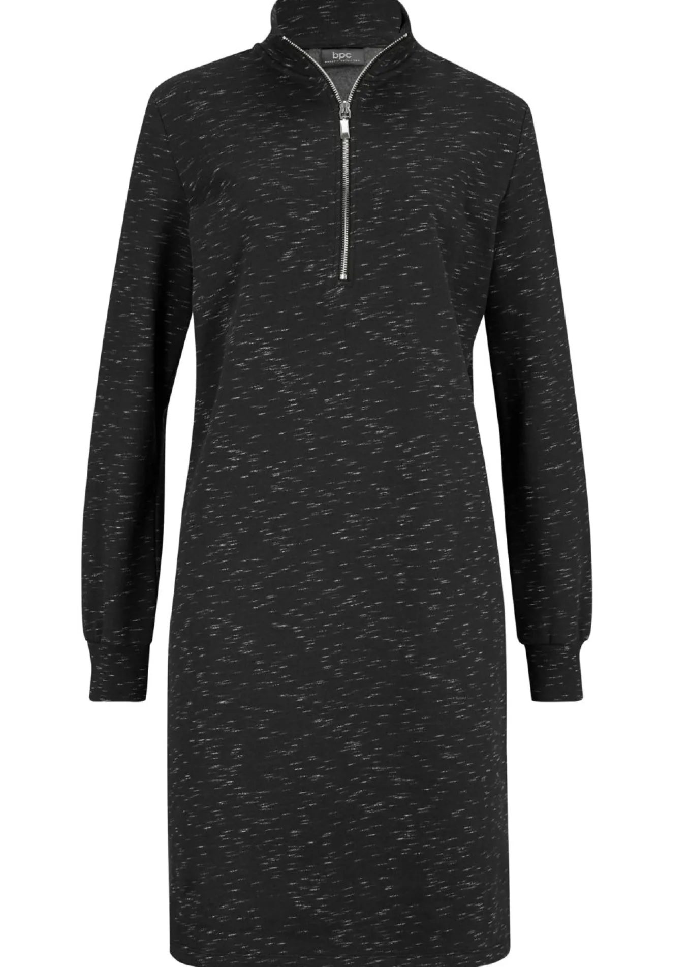 Vestido tipo sudadera con cuello troyer
