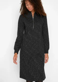 Vestido tipo sudadera con cuello troyer