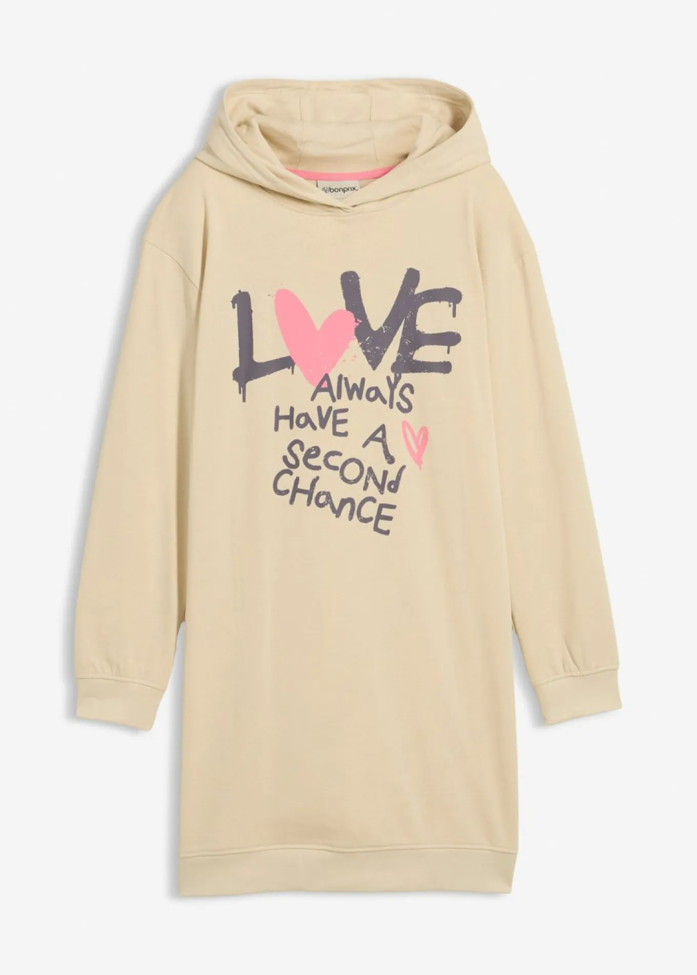 Vestido tipo sudadera con capucha de algodón orgánico puro