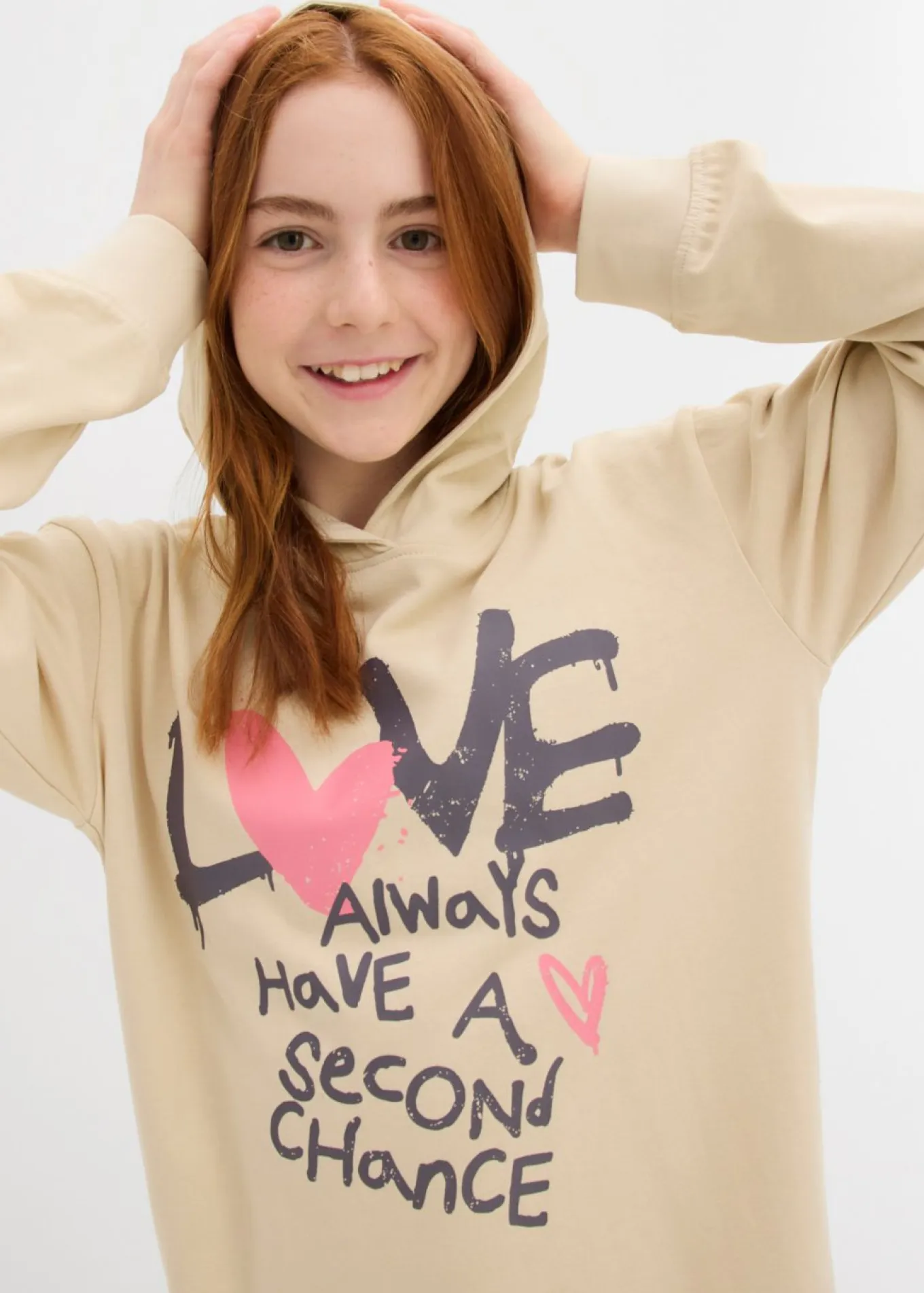 Vestido tipo sudadera con capucha de algodón orgánico puro