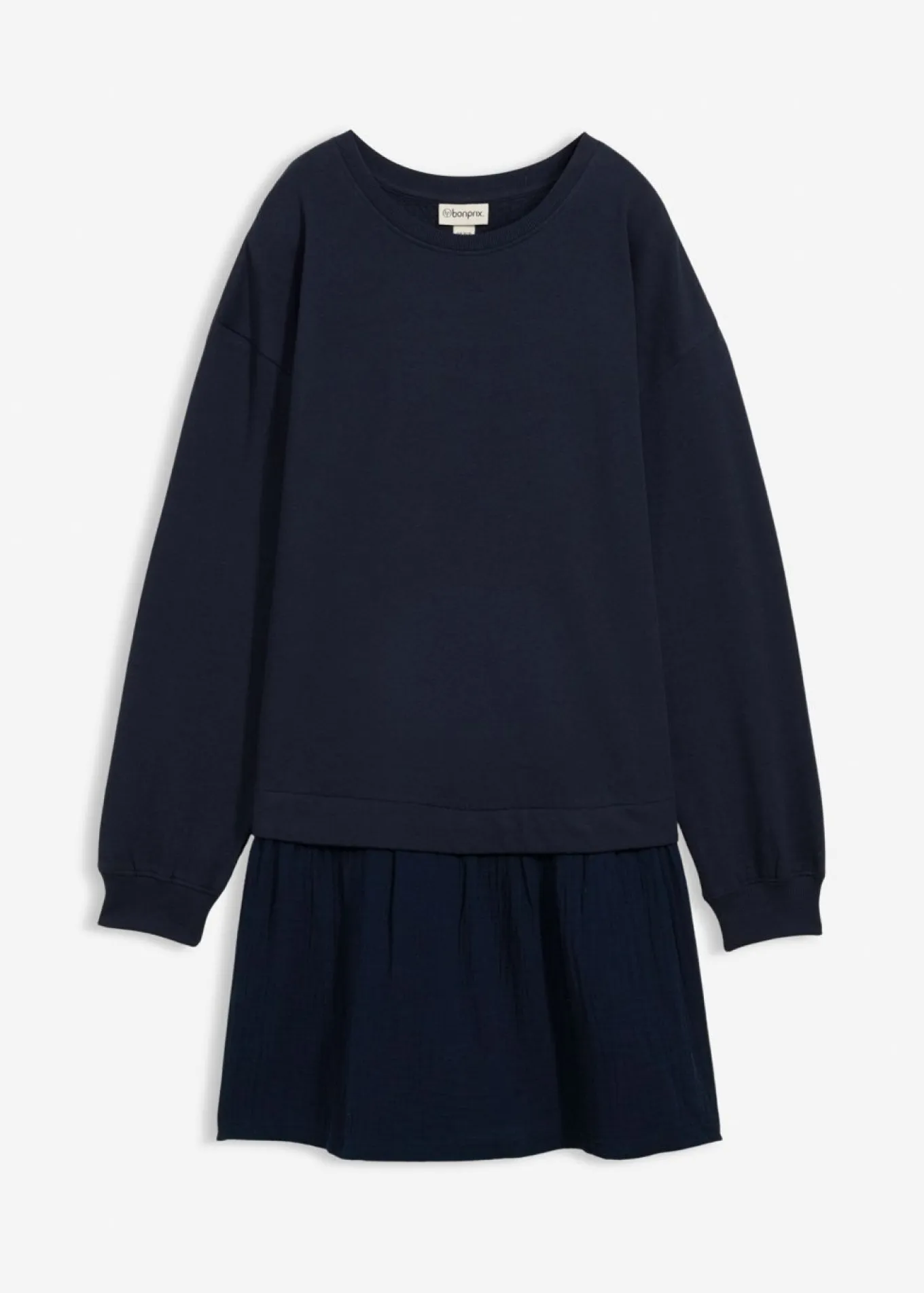 Vestido tipo sudadera con falda