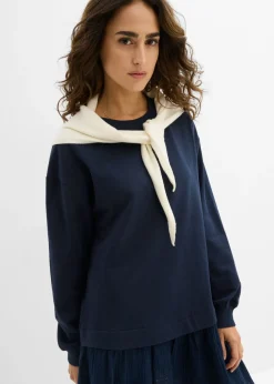 Vestido tipo sudadera con falda