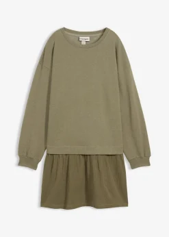 Vestido tipo sudadera con falda