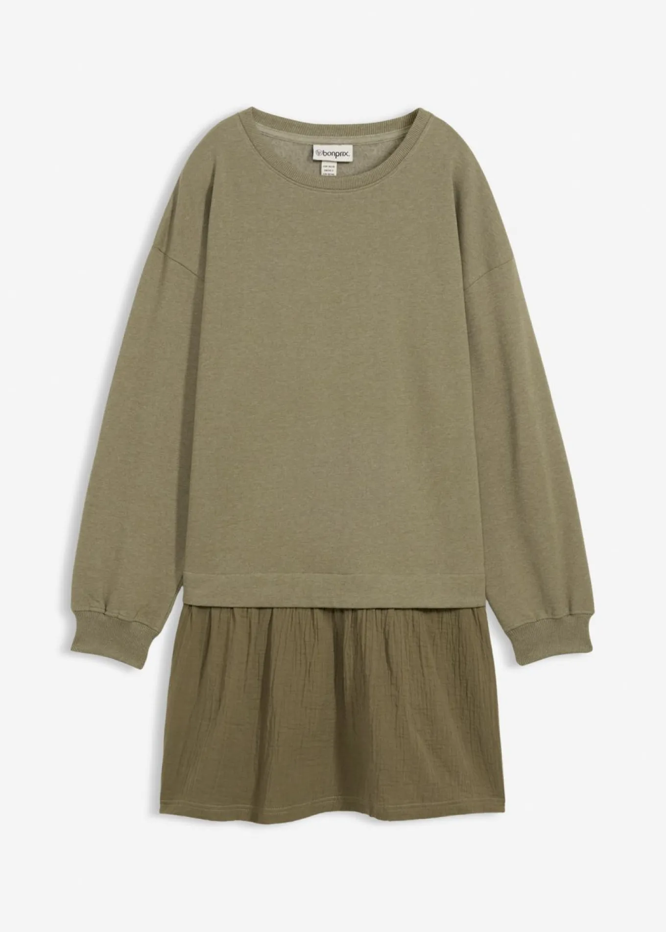 Vestido tipo sudadera con falda