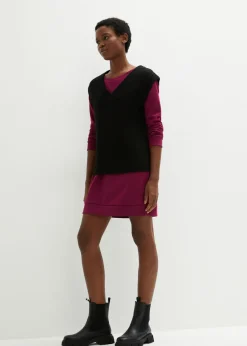 Vestido tipo sudadera de felpa suave